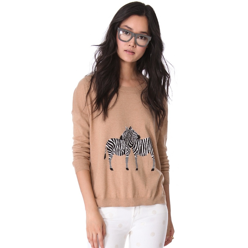 Madewell Tan Zebra Sweater
